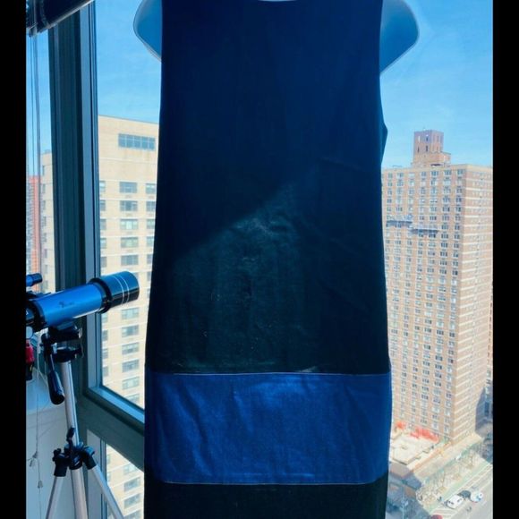 theory Black and Blue Metallic Dress size 4 NWOT - Picture 2 of 3